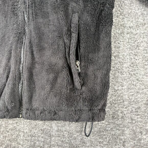 North Face Osito Fleece Jacket Womens Sz M Full Zip Black Plush Silken Raschel - Picture 4 of 9